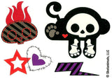 Skelanimals temporary tattoo pack 10cm