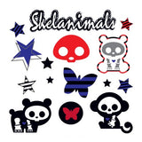 Skelanimals temporary tattoo pack 10cm