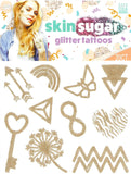 Pochette de tatouages dorés skin sugar tattoos