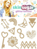 Golden skin sugar temporary tattoo pack