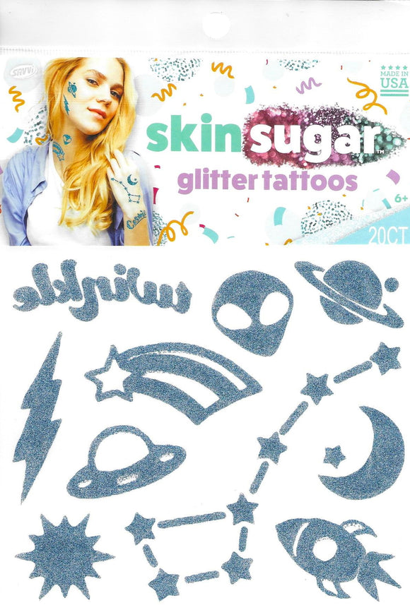 Grey skin sugar temporary tattoo pack