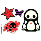 Skelanimals temporary tattoo pack 10cm
