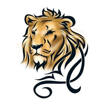 Tatouage éphémère lion tribal