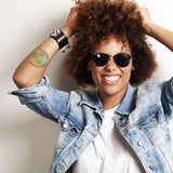 tatouage métallisé lune