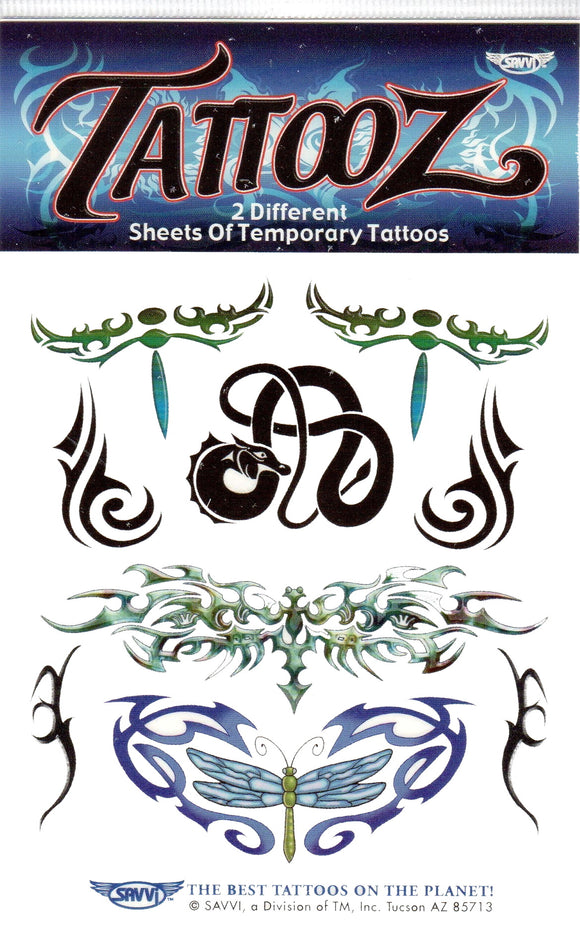pochette de tattoos libellules
