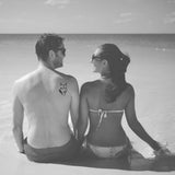 Tatouage loup monochrome