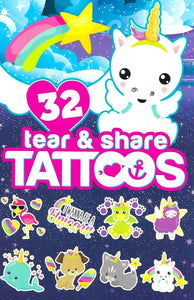Pochette de tatouages licorne