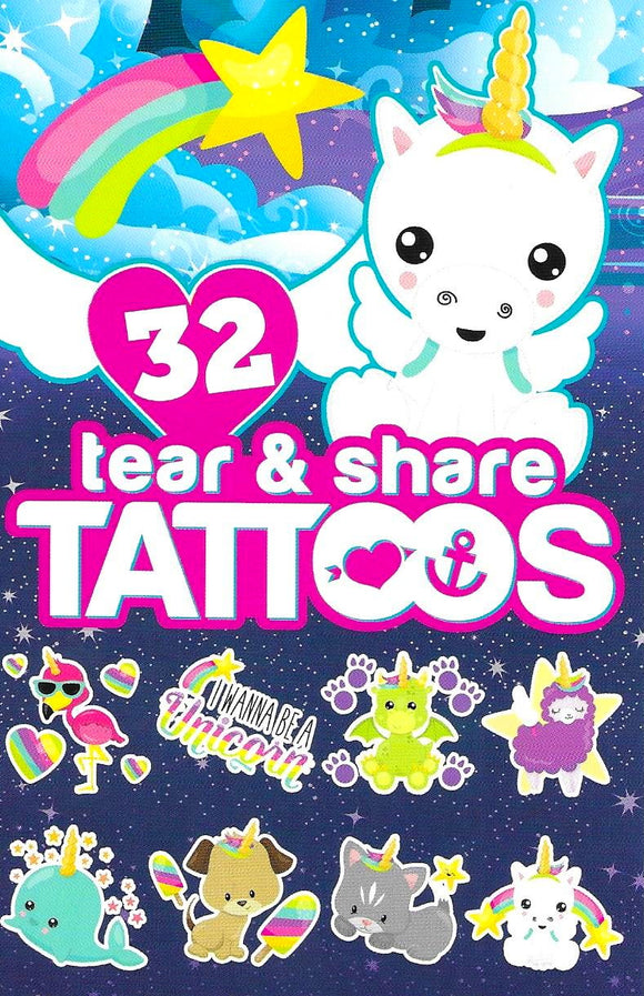Petite pochette de tatouages licornes